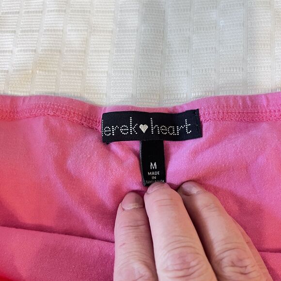 Derek Heart Cotton Blend Strapless Tube Top - Set of 2 Green & Pink - Medium - Picture 4 of 10